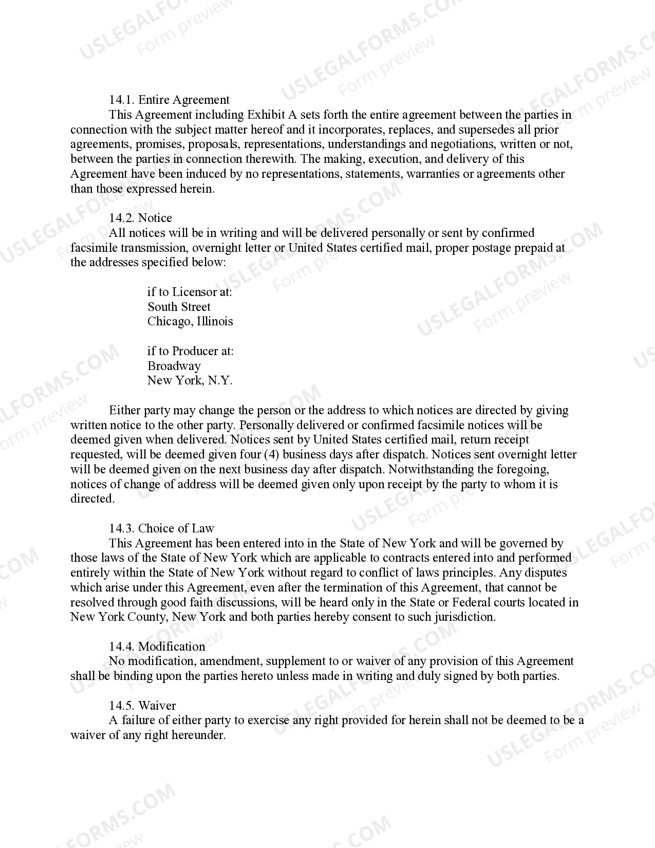 Preview Photograph License Agreement