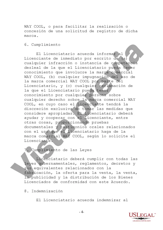 Preview Acuerdo básico de licencia de marca comercial libre de regalías no exclusiva