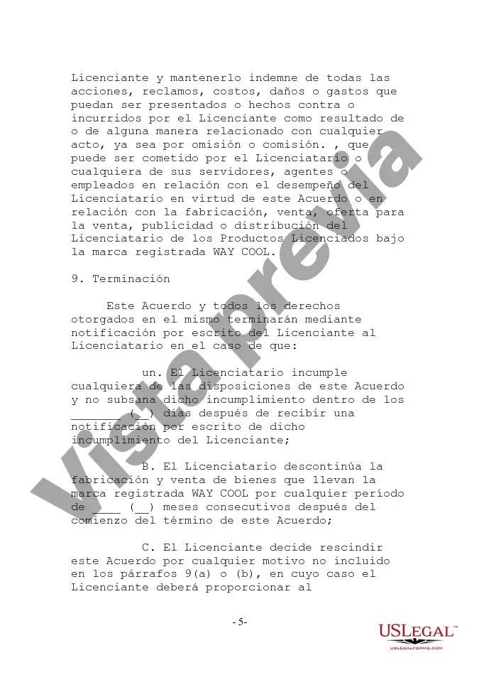 Preview Acuerdo básico de licencia de marca comercial libre de regalías no exclusiva