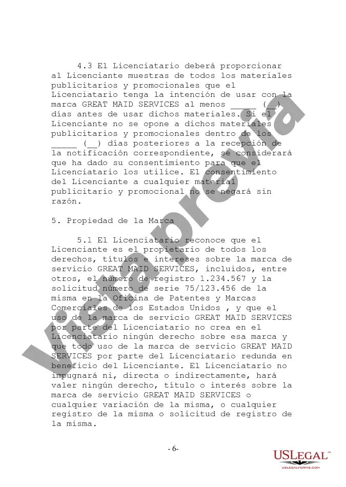 Preview Acuerdo de licencia de marca de servicio