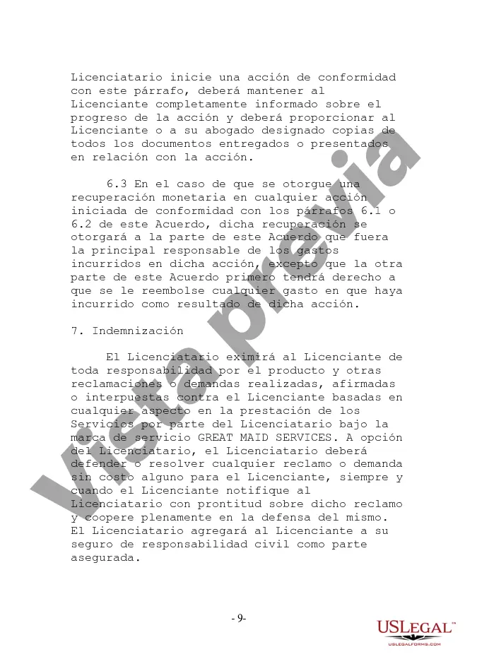 Preview Acuerdo de licencia de marca de servicio