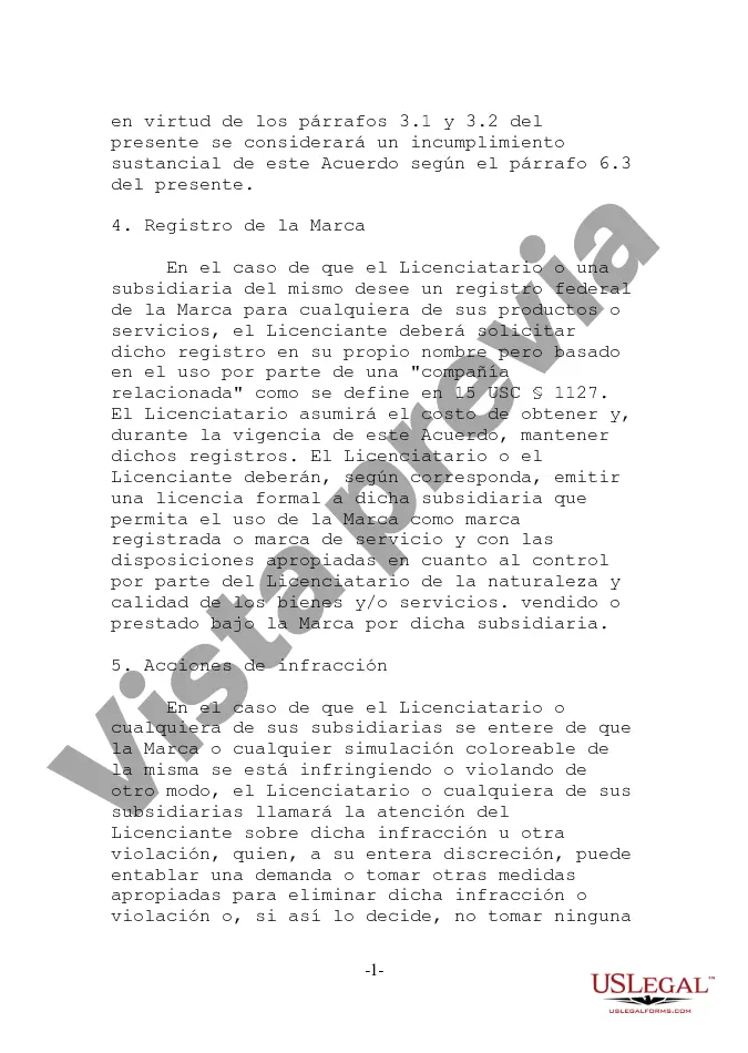 Preview Acuerdo de licencia de marca comercial, marca de servicio y nombre comercial dentro de la empresa