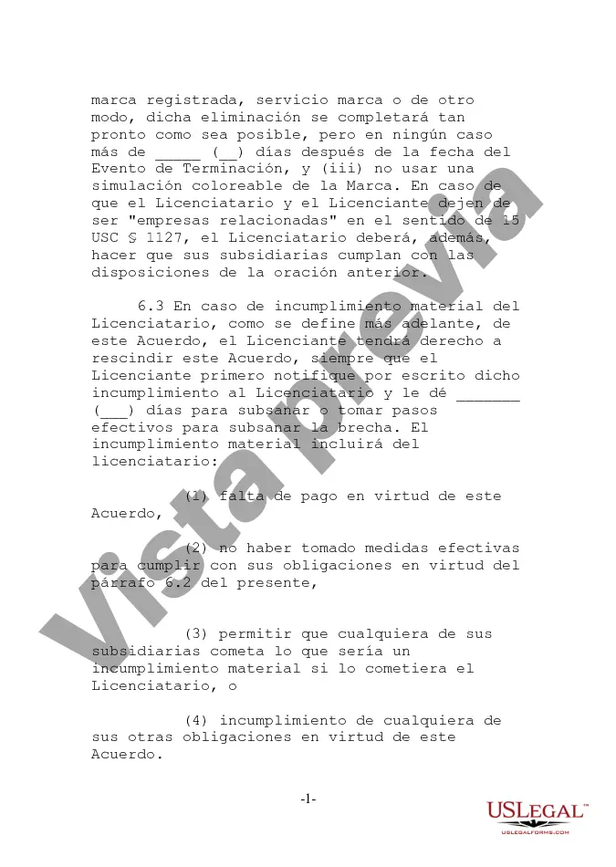 Preview Acuerdo de licencia de marca comercial, marca de servicio y nombre comercial dentro de la empresa