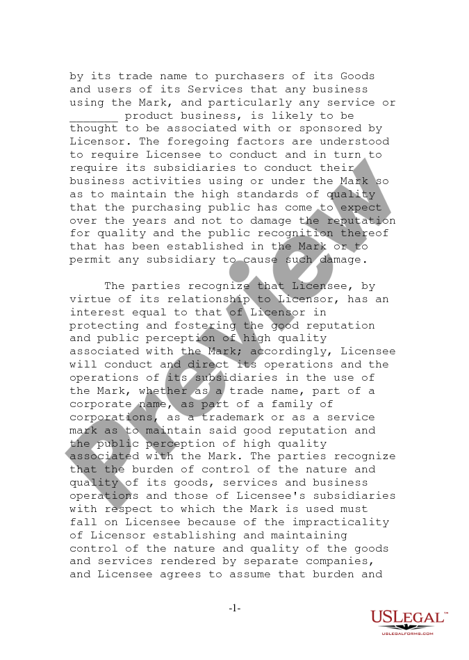 page 3 Intra-Company Trademark, Service Mark, and Trade Name License Agreement preview
