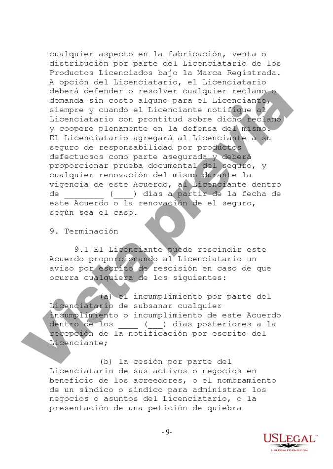 Preview Licencia de Marca Registrada como Acuerdo de Solución de Controversias