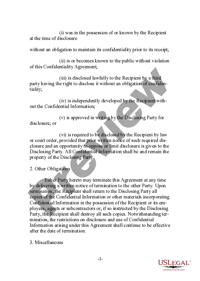 Get Mutual Nondisclosure Agreement - Prospective Joint Venture or Co-Development Relationship Preview Mutual Nondisclosure Agreement - Prospective Joint Venture or Co-Development Relationship