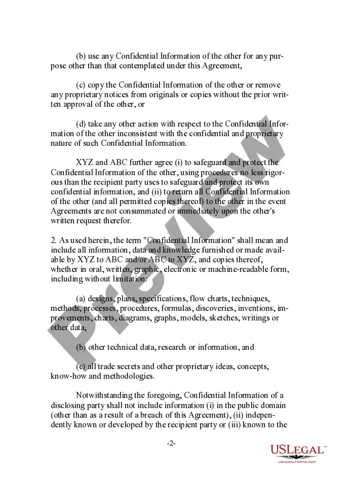 Get Mutual Nondisclosure Agreement with Proprietary Rights Clause Preview Mutual Nondisclosure Agreement with Proprietary Rights Clause