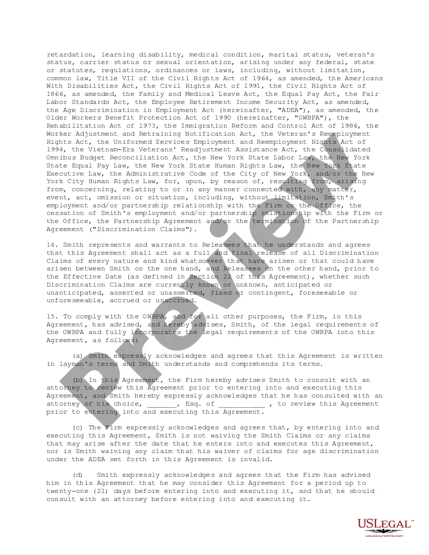 Get Separation Agreement and Specific Release Preview Separation Agreement and Specific Release