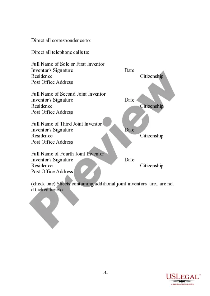 Get Declaration and Power of Attorney for Patent Application Preview Declaration and Power of Attorney for Patent Application