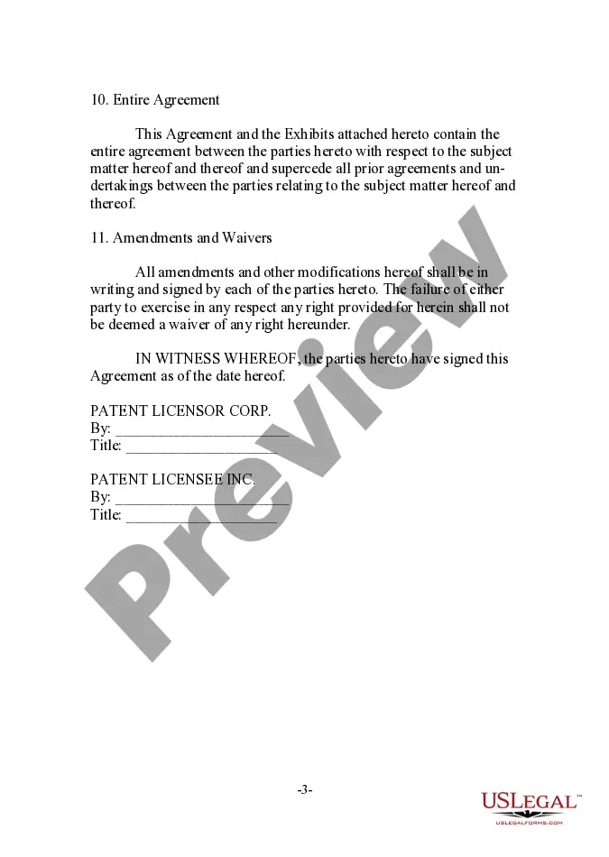 Preview Simple Patent License