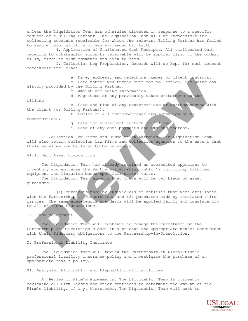 Get Dissolving a Law Firm Preview Dissolving a Law Firm