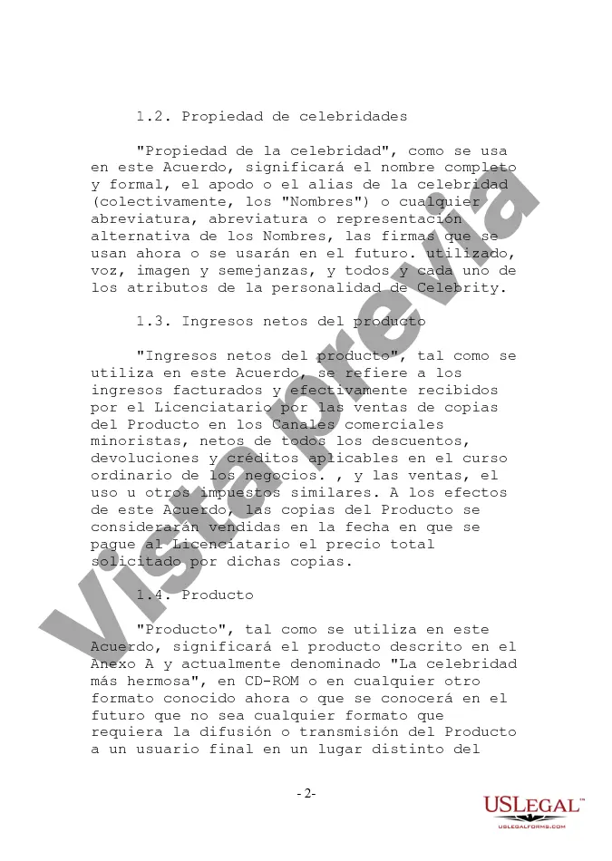 Preview Acuerdo de endoso complejo