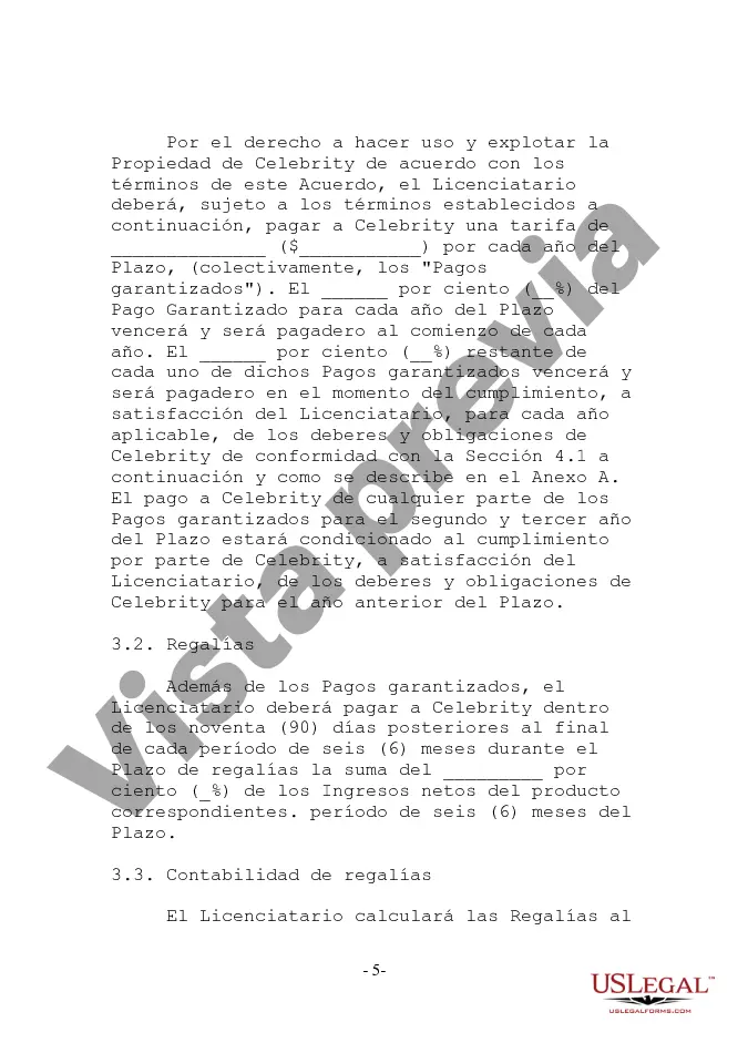 Preview Acuerdo de endoso complejo