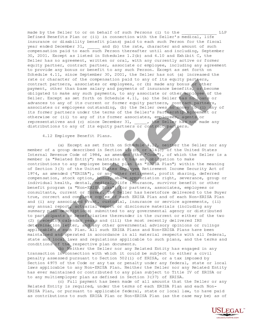 Preview Acquisition Agreement for Merging Two Law Firms