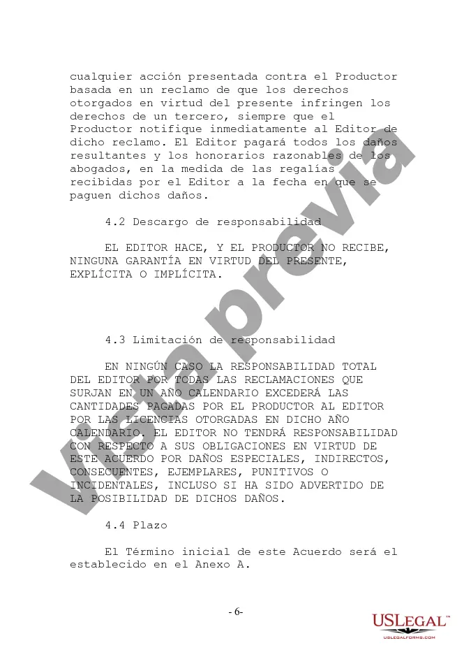 Preview Licencia de Sincronización de Obra Audiovisual y Videograma