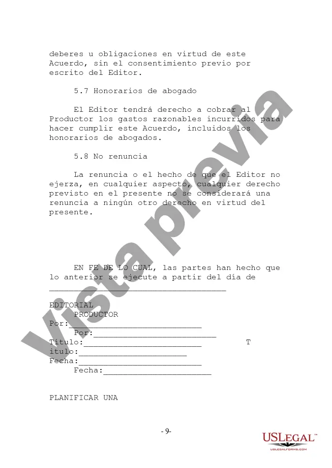 Preview Licencia de Sincronización de Obra Audiovisual y Videograma