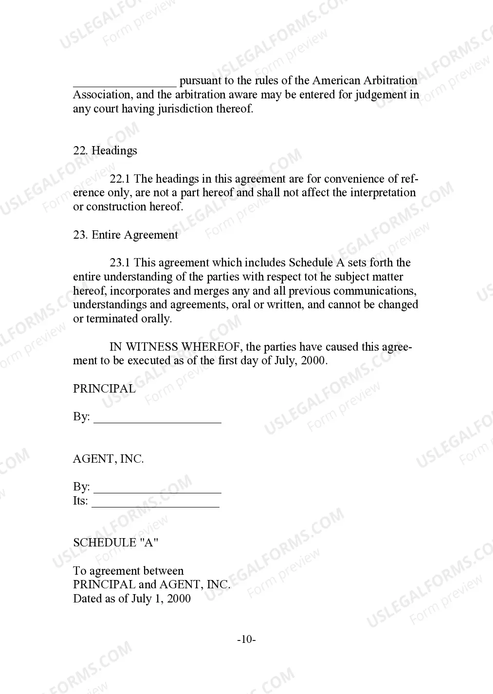 Preview Musical Composition Agency Agreement