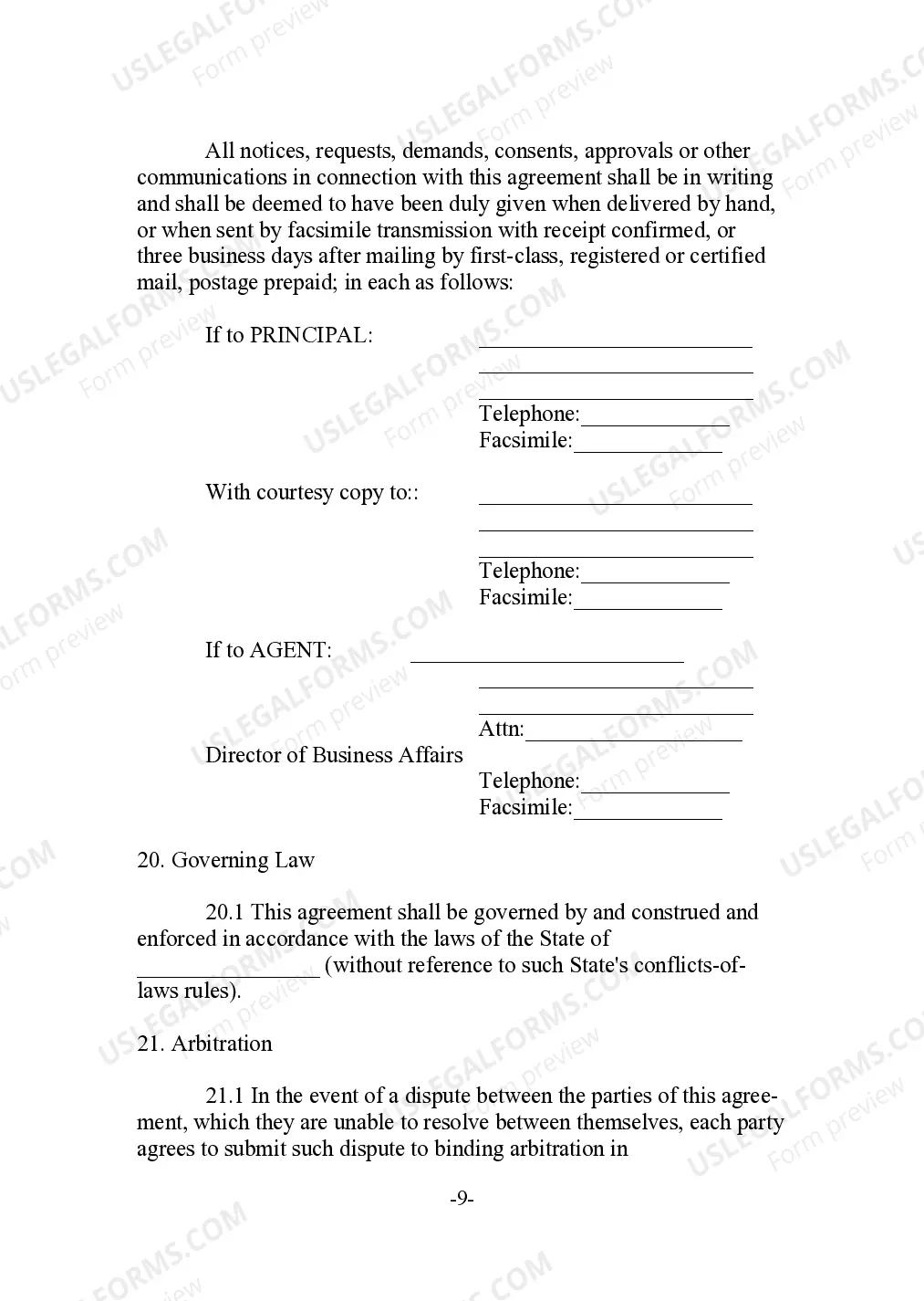 Preview Musical Composition Agency Agreement