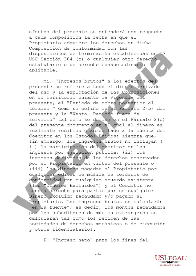 Preview Acuerdo de Coedición de Composiciones Musicales