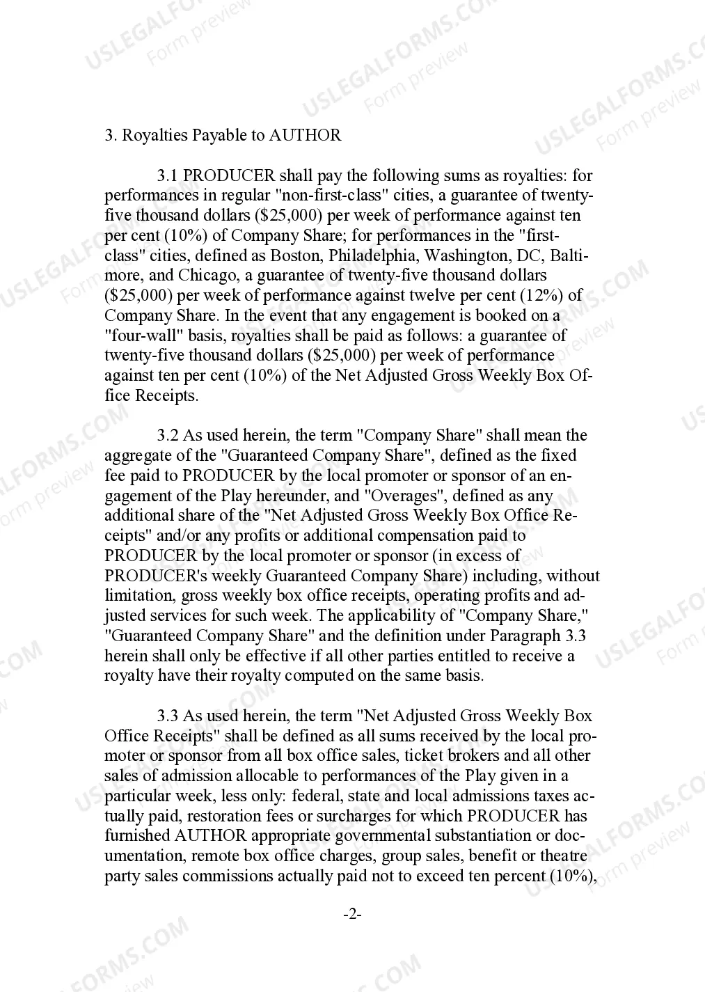 Preview Dramatic or Musical Work or Play Tour License