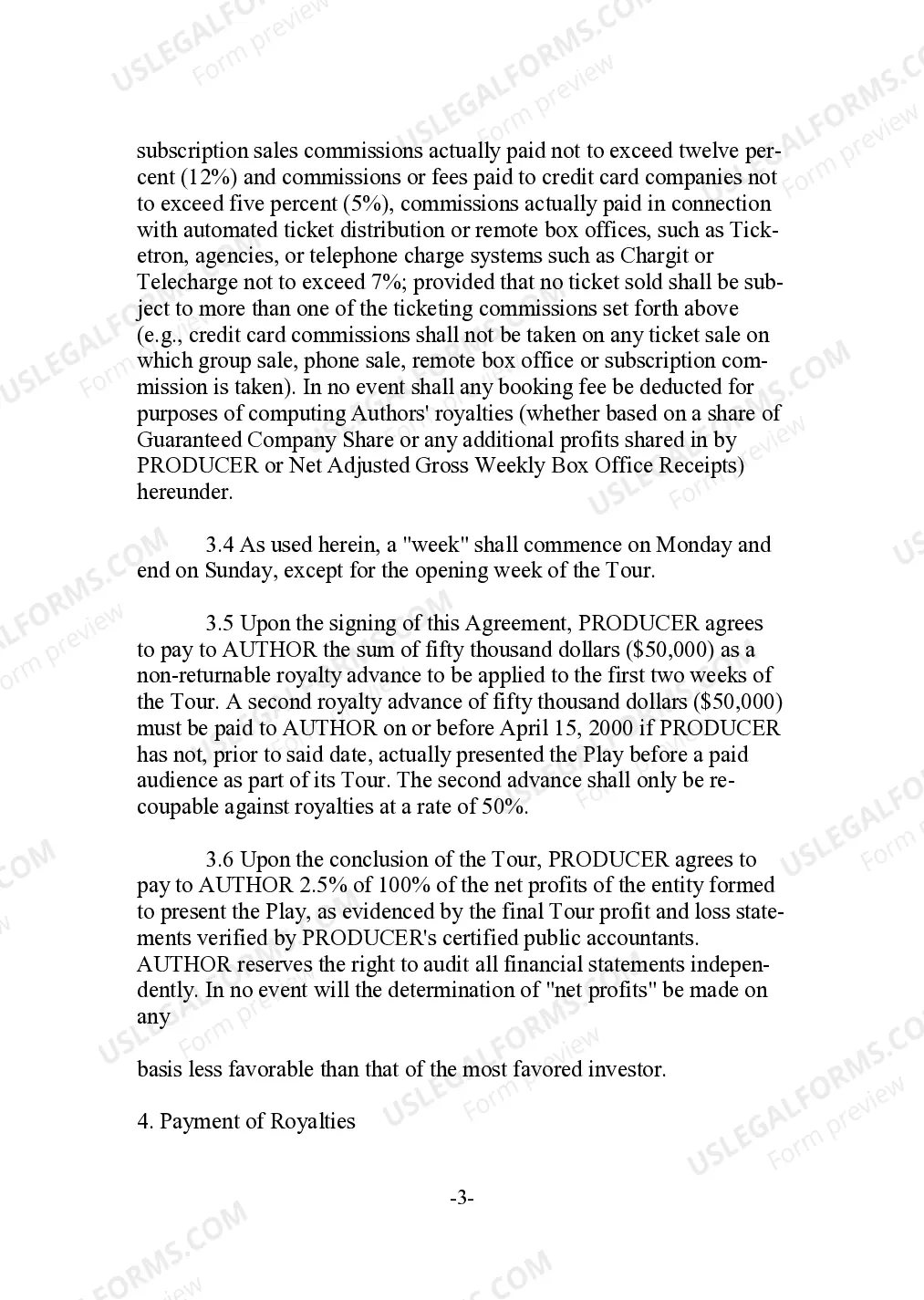 Preview Dramatic or Musical Work or Play Tour License