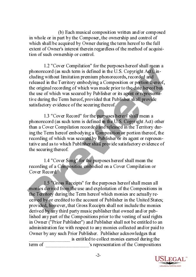 Get Musical Compositions Administration Agreement Preview Musical Compositions Administration Agreement