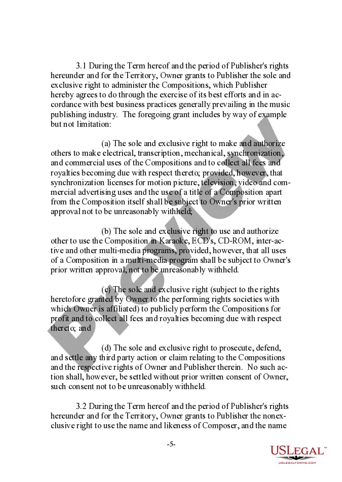 Get Musical Compositions Administration Agreement Preview Musical Compositions Administration Agreement