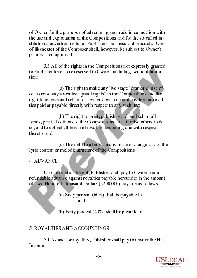 Get Musical Compositions Administration Agreement Preview Musical Compositions Administration Agreement