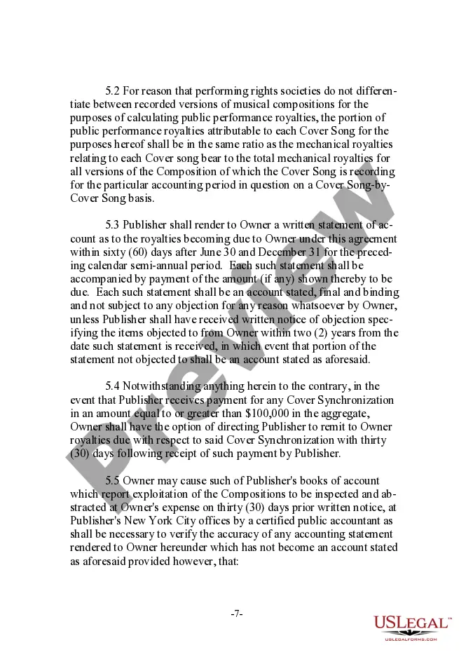 Get Musical Compositions Administration Agreement Preview Musical Compositions Administration Agreement