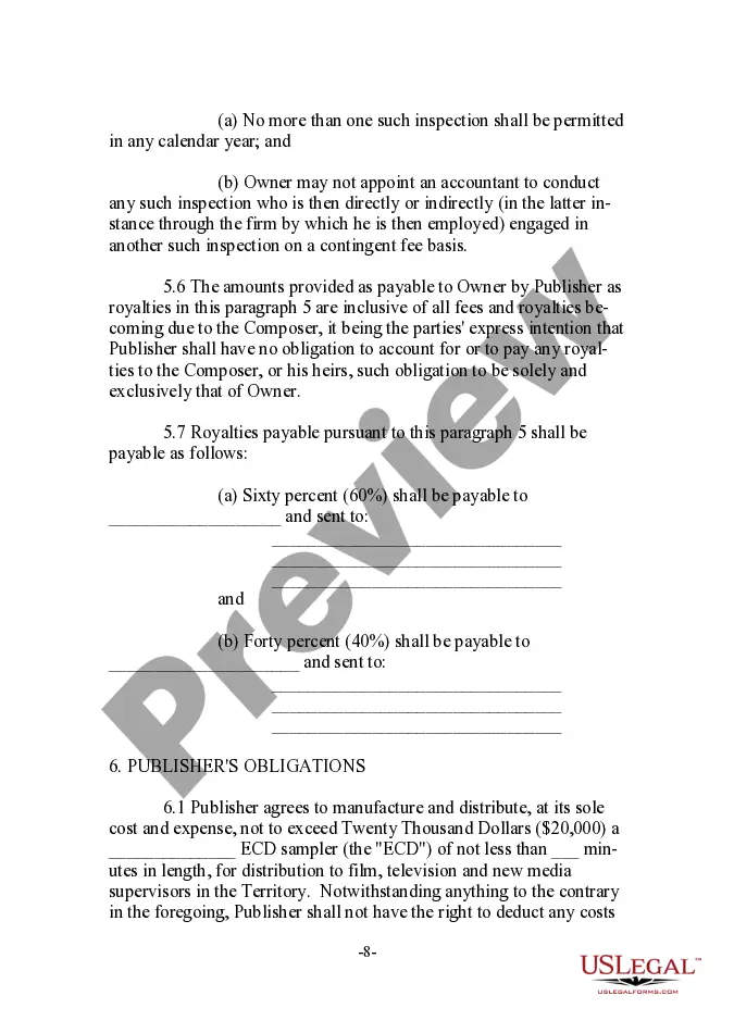 Get Musical Compositions Administration Agreement Preview Musical Compositions Administration Agreement