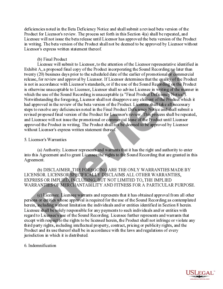 Preview Single Track Music License