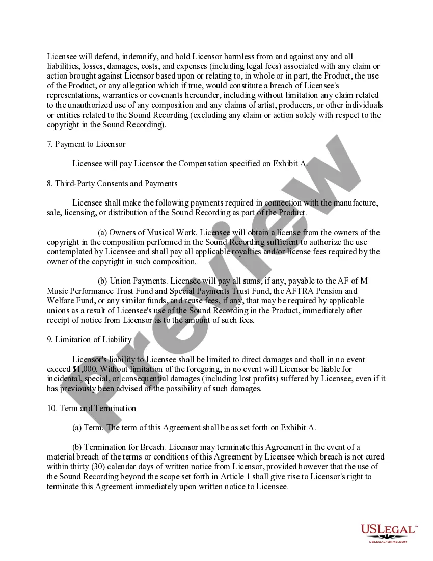 Preview Single Track Music License