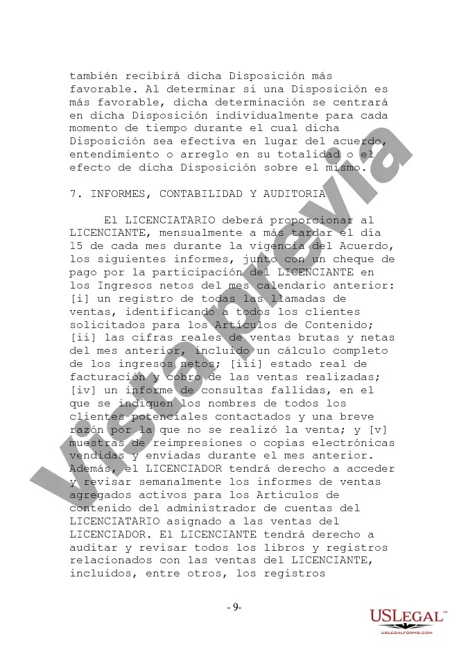 Preview Acuerdo de licencia de ventas de reimpresión