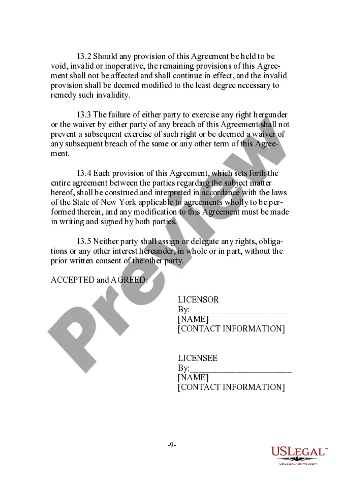 Preview Reprint Sales License Agreement