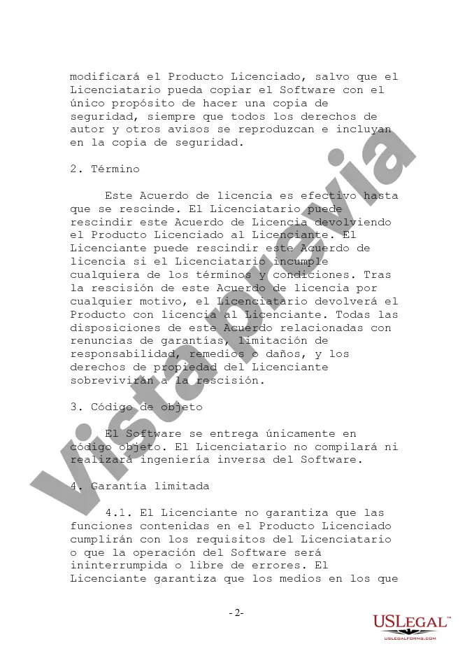 Preview Acuerdo de licencia de software de envoltura retráctil orientado al proveedor