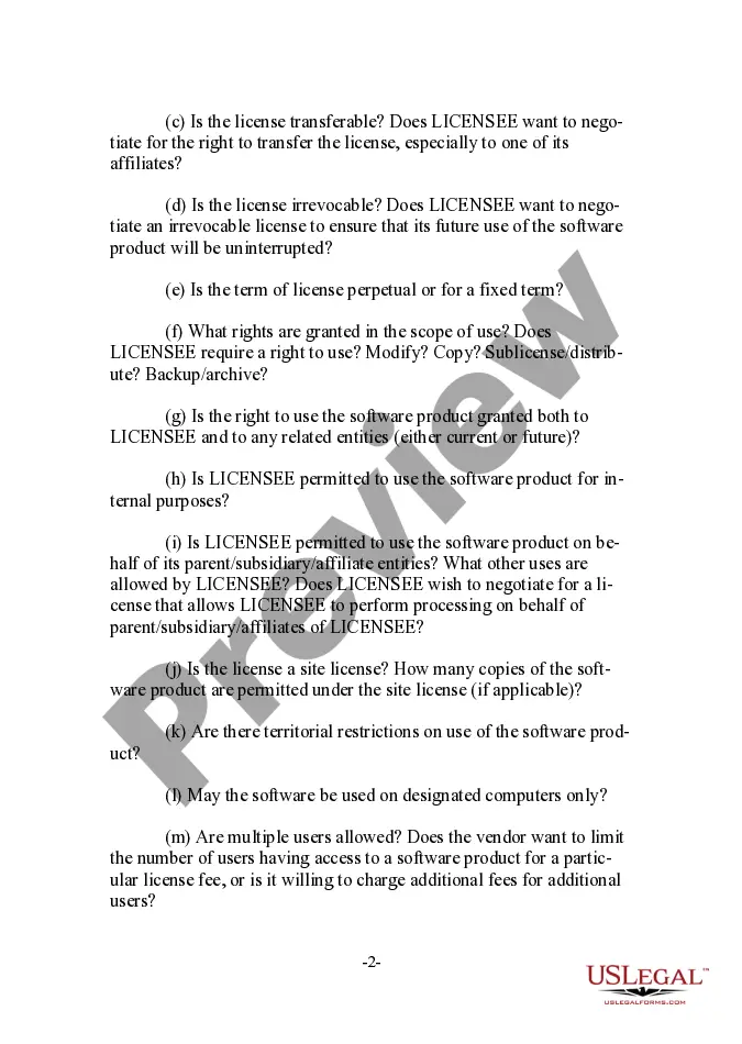 Get Licensee - Oriented Software License Transaction Checklist Preview Licensee - Oriented Software License Transaction Checklist