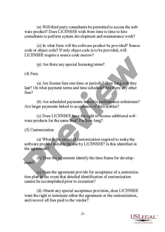 Get Licensee - Oriented Software License Transaction Checklist Preview Licensee - Oriented Software License Transaction Checklist