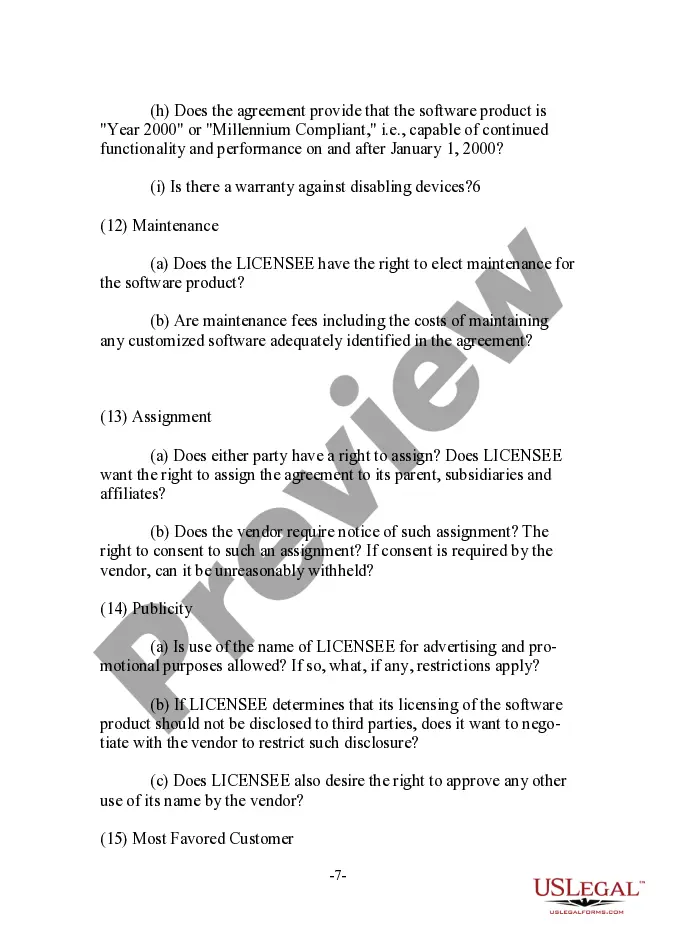 Get Licensee - Oriented Software License Transaction Checklist Preview Licensee - Oriented Software License Transaction Checklist