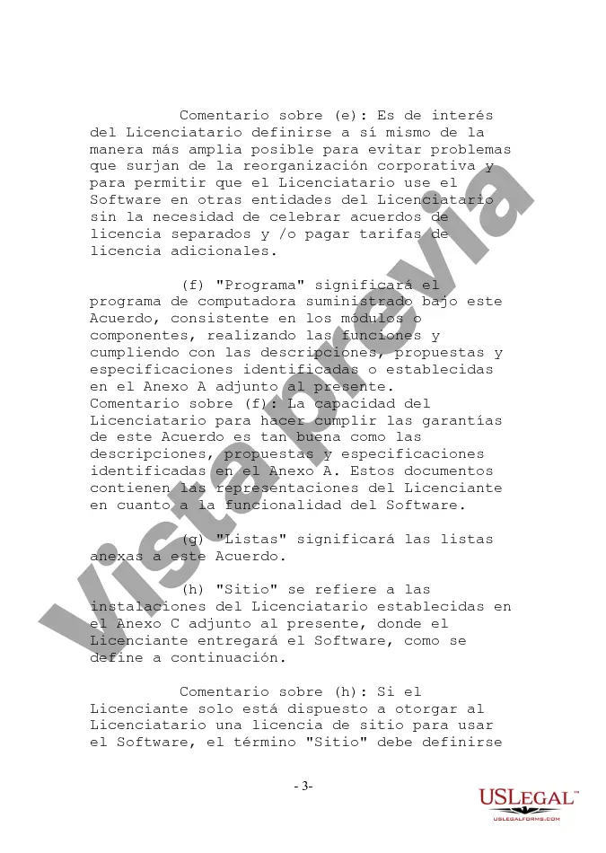 Preview Contrato de licencia de software orientado al usuario anotado con contrato de mantenimiento de software