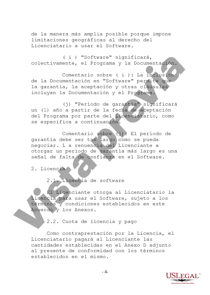 Preview Contrato de licencia de software orientado al usuario anotado con contrato de mantenimiento de software