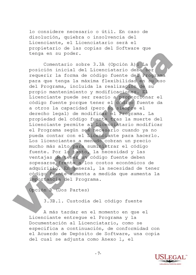 Preview Contrato de licencia de software orientado al usuario anotado con contrato de mantenimiento de software