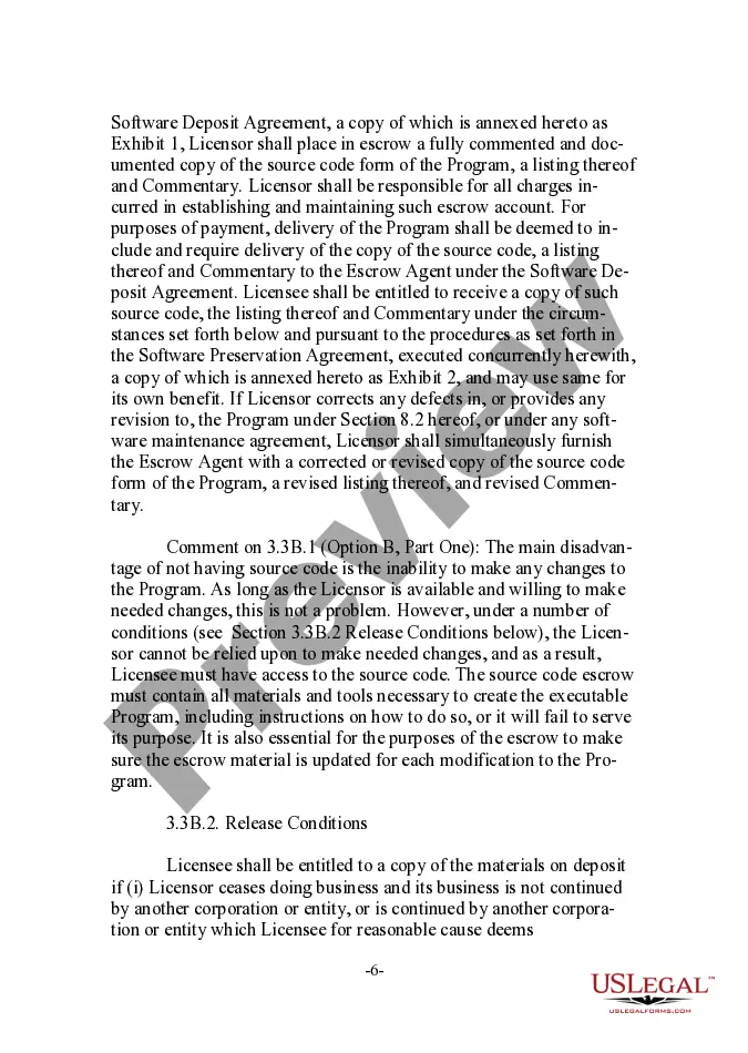 Preview Annotated User-Oriented Software License Agreement with Software Maintenance Agreement
