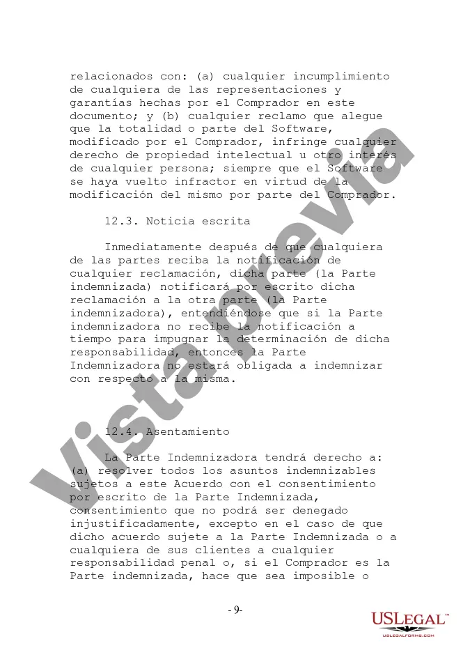 Preview Venta y licencia de software - Acuerdo anterior