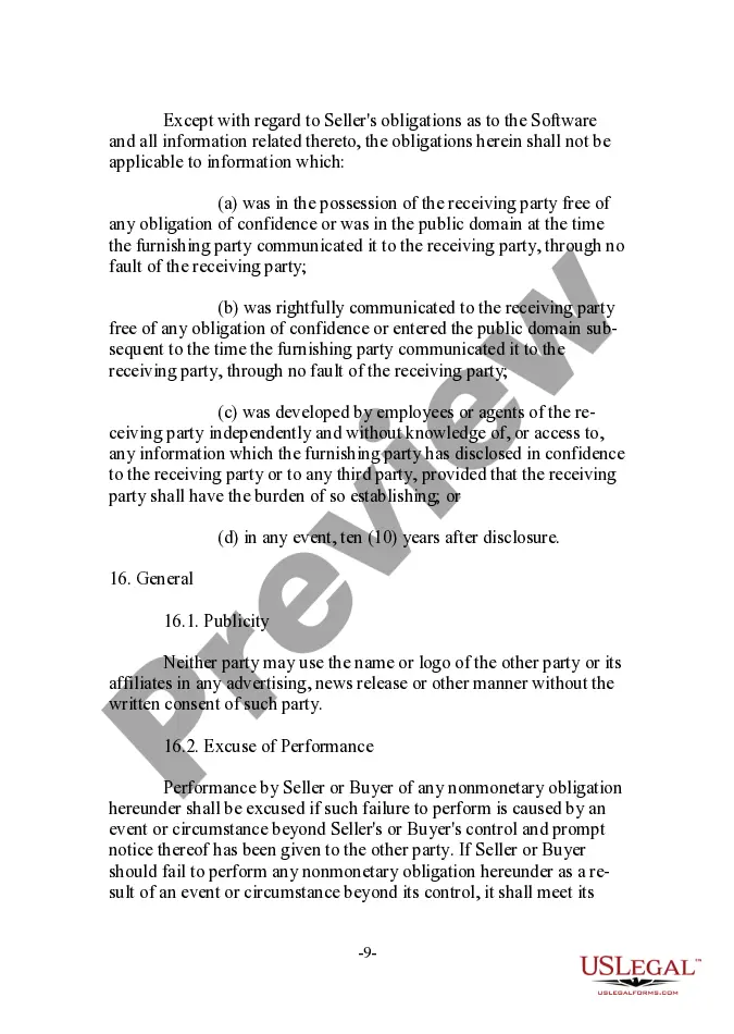 Get Software Sales and License - Back Agreement Preview Software Sales and License - Back Agreement