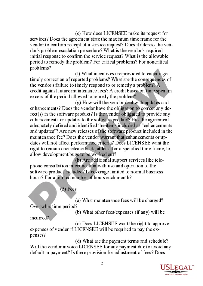 Get Licensee Oriented Software Maintenance Transaction Checklist Preview Licensee Oriented Software Maintenance Transaction Checklist