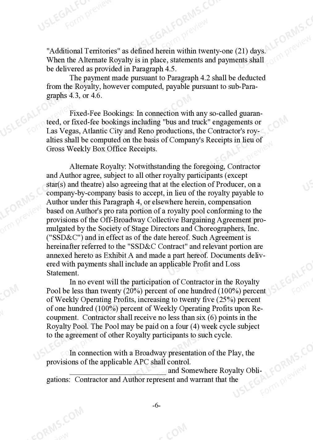 Preview Play Production Agreement