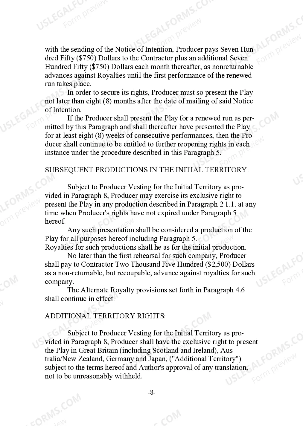 Preview Play Production Agreement