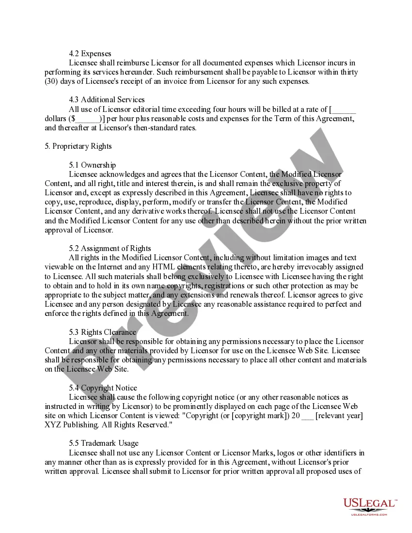 Get Content License Between a Magazine Publisher and a Web Site Publisher Preview Content License Between a Magazine Publisher and a Web Site Publisher