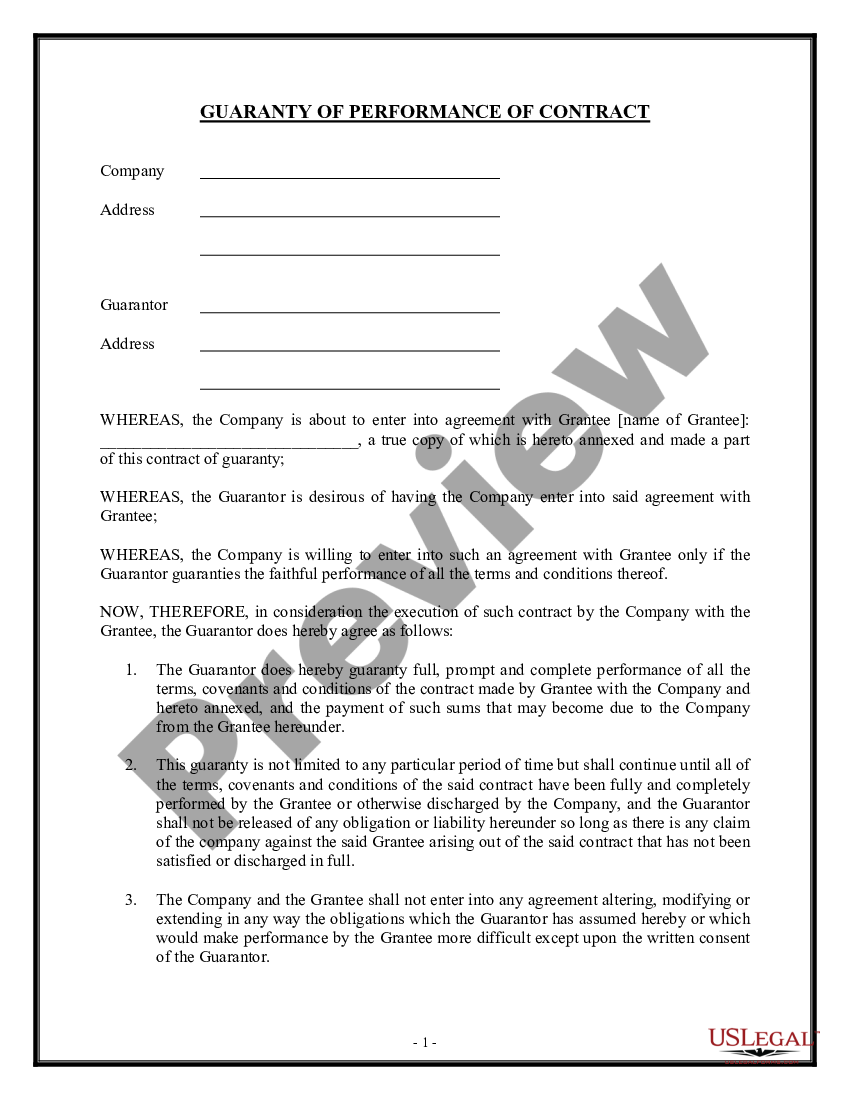 contract of guarantee assignment