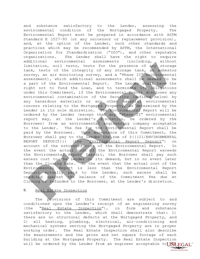 Preview Loan Commitment Form and Variations